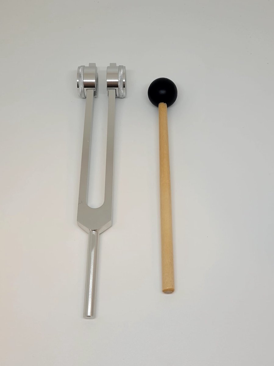 Jumadas - Stemvork - Mid Ohm 1361Hz - Hart Chakra - Stemmen - Set - Incl Houder Zakje en Stoothoutje