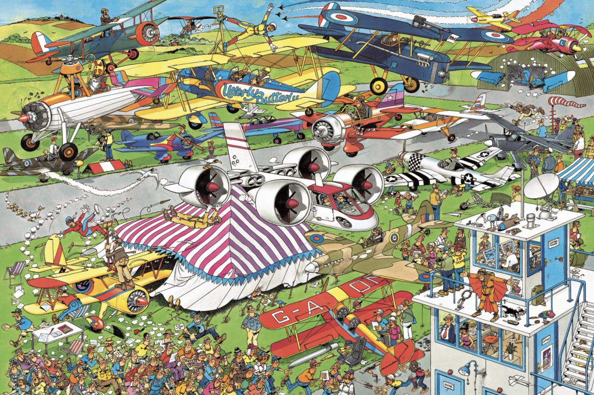 De vliegshow - Jan van Haasteren - puzzel van 1000 stukjes