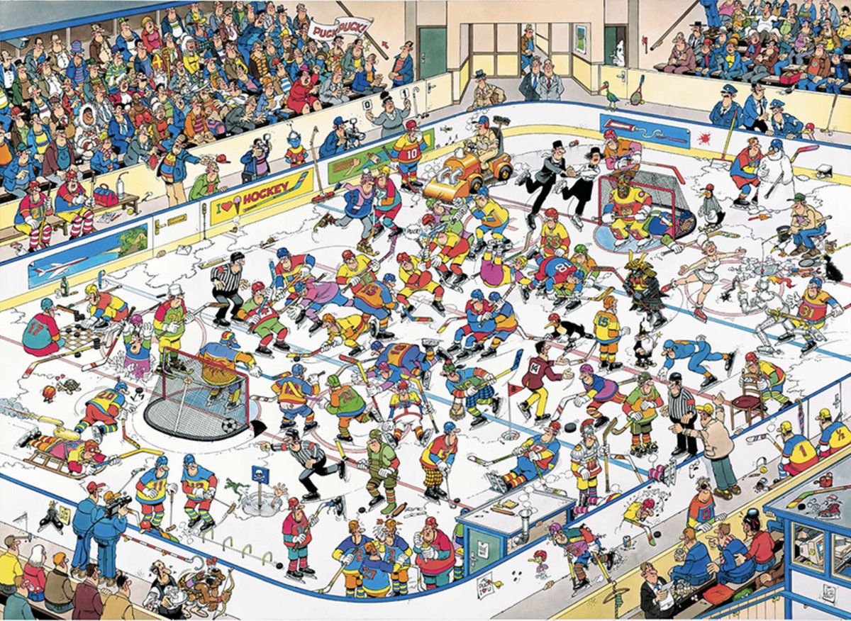 Ice Hockey - Jan van Haasteren - puzzel van 1000 stukjes