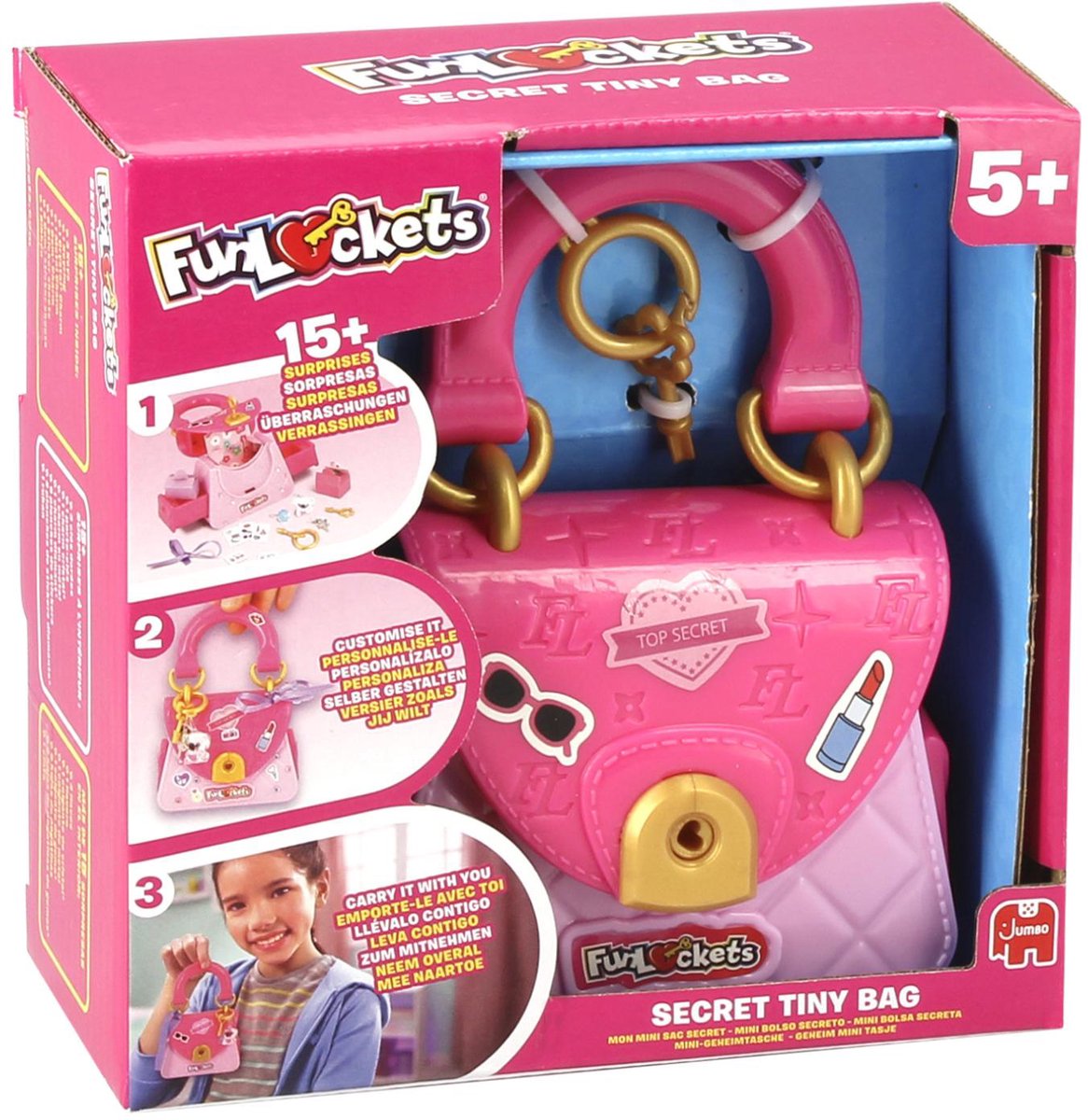   - FunLockets - Mini geheim tasje - Tiny Bag - Tasje met geheimen vakjes - Vanaf 5 jaar - Met 15+ verrassingen