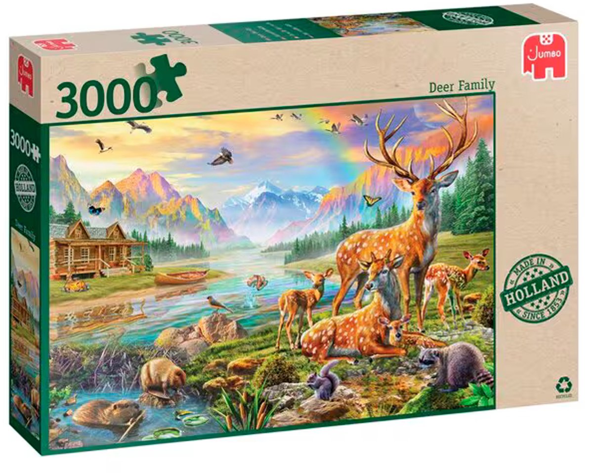   Premium Collection - Deer Family - Legpuzzel - 3000 stukjes
