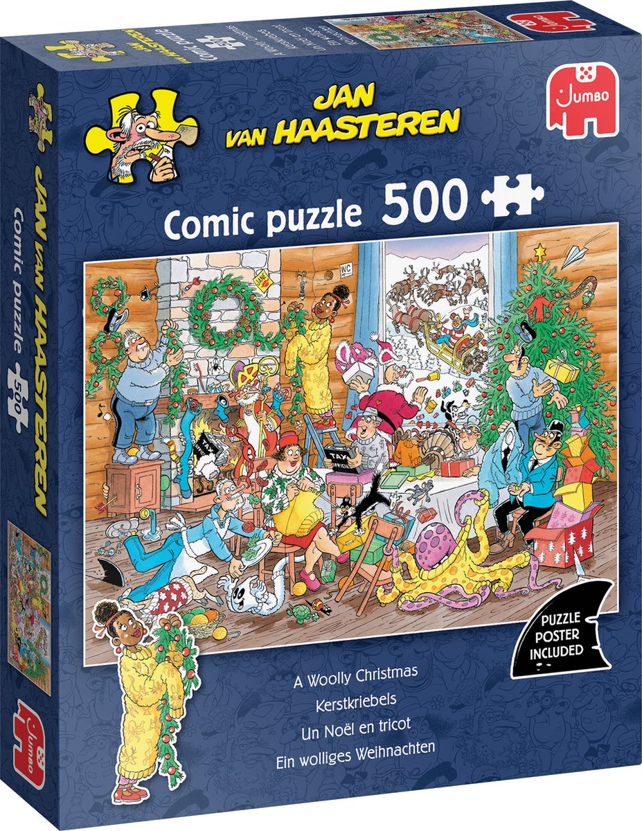 Jumbo puzzel 500 stukjes kerst puzzel JvH Kerstkriebels.