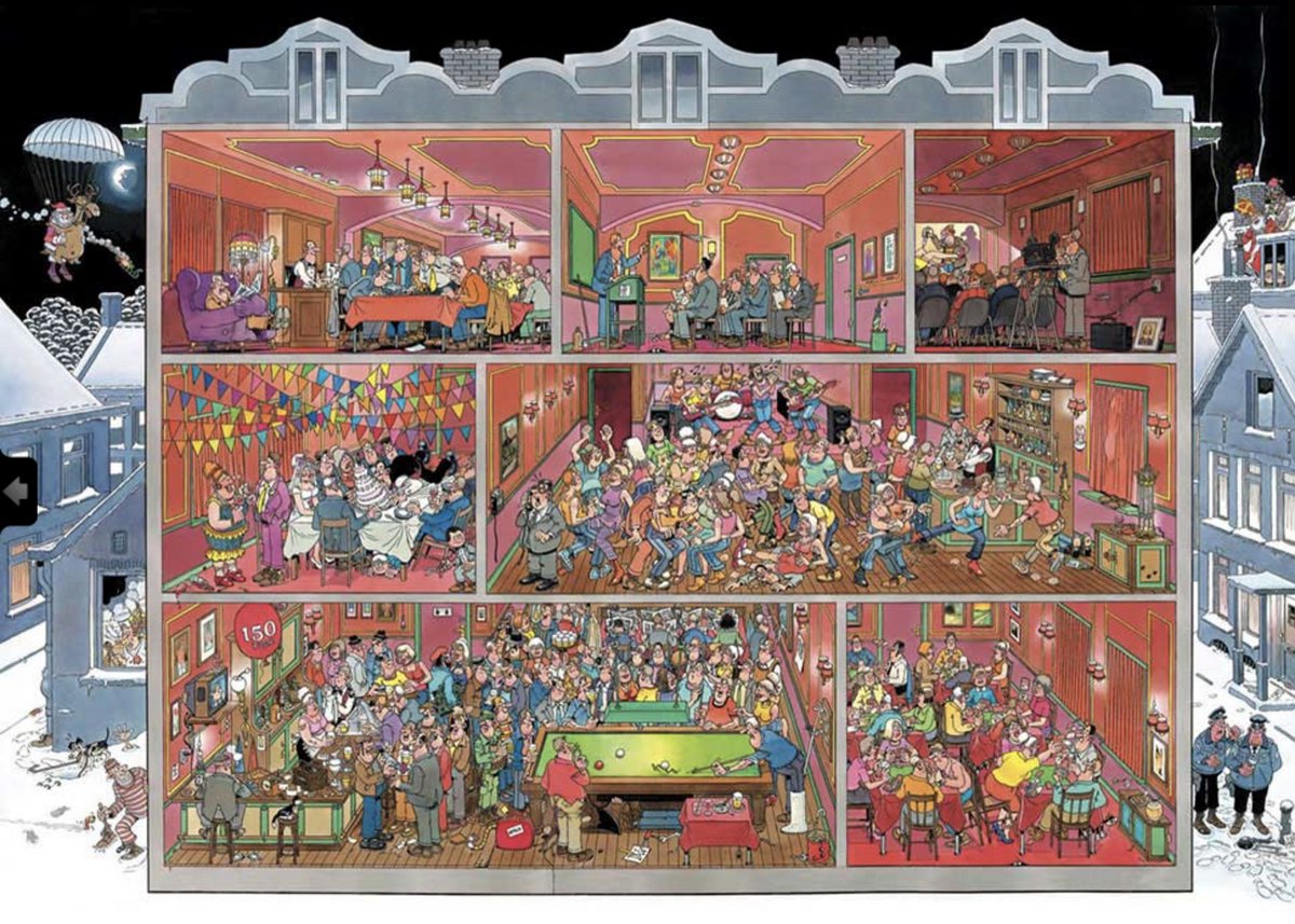 The Grand Cafe - Jan van Haasteren - puzzel van 1000 stukjes