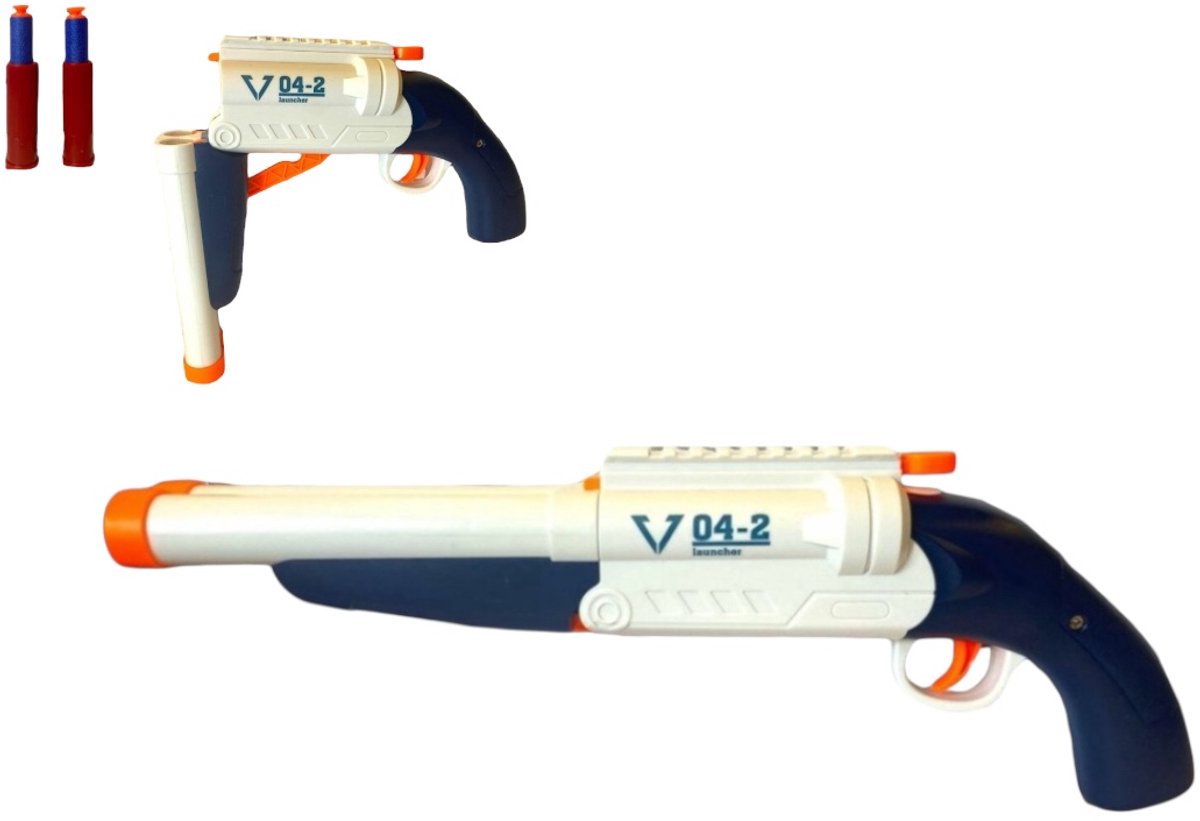 Blaster Plaze Pioneer - Elite darts Shotgun - 8 zacht pijlen speelgoed - 42cm
