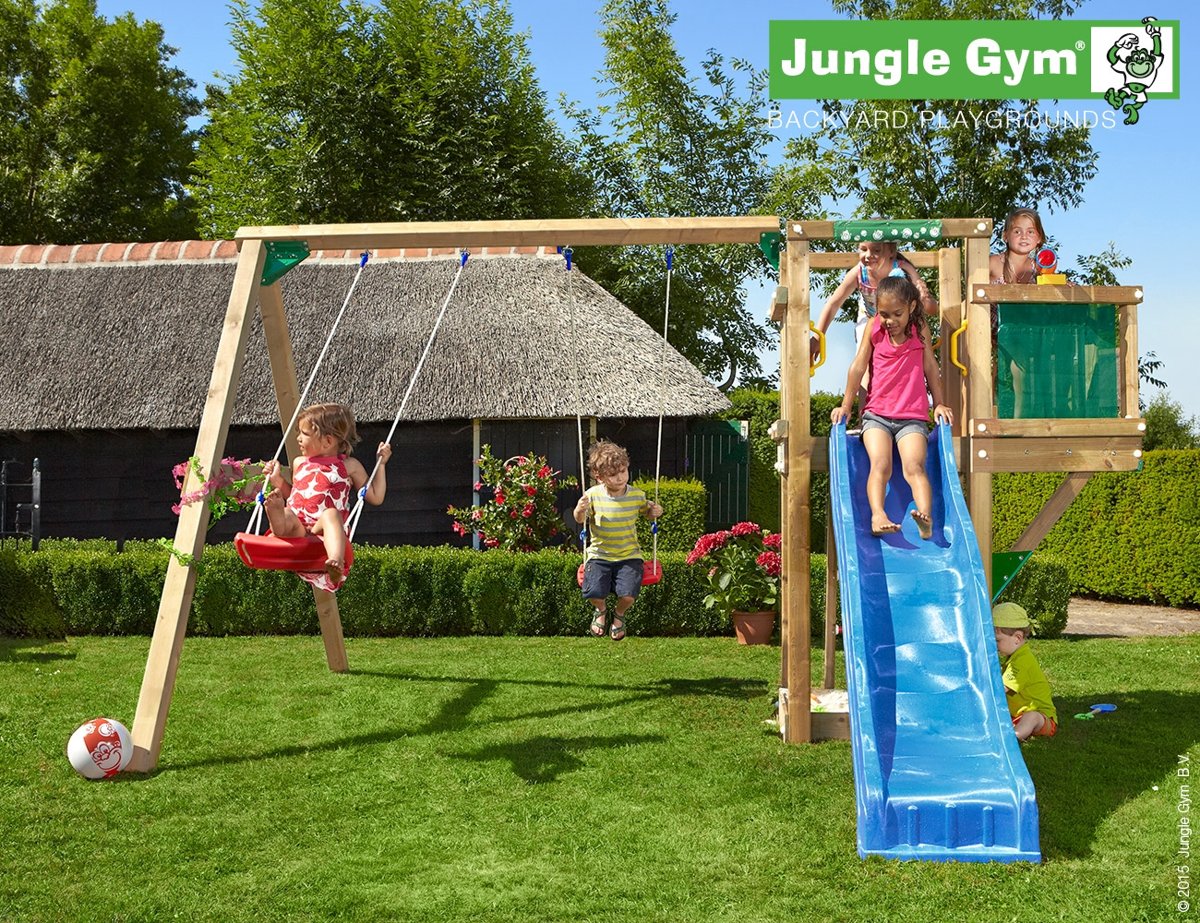 Tower Balcony & 2-Swing Xtra met Gele Glijbaan