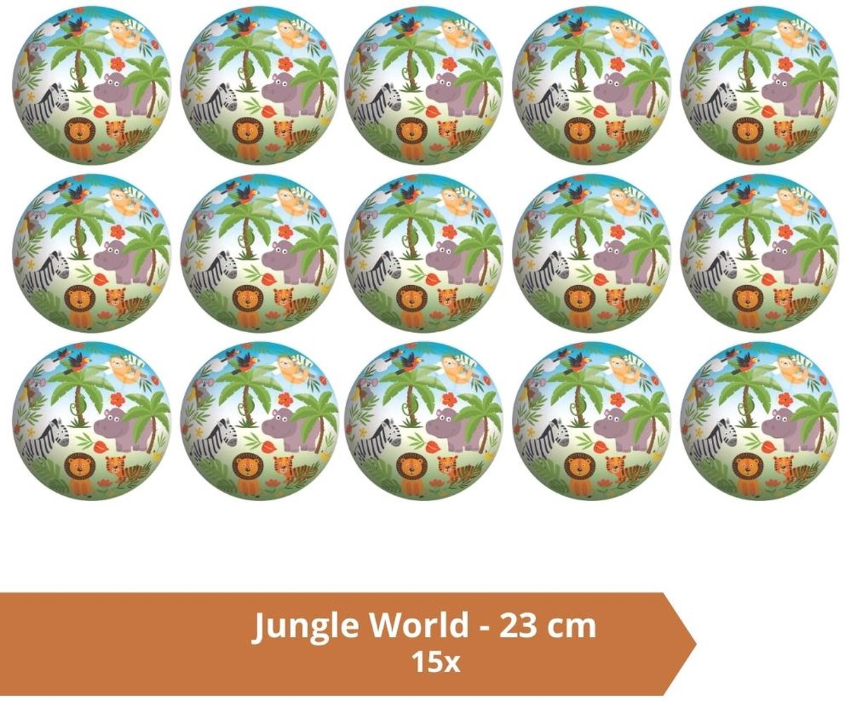 Bal - Voordeelverpakking - Jungle World - 23 cm - 15 stuks