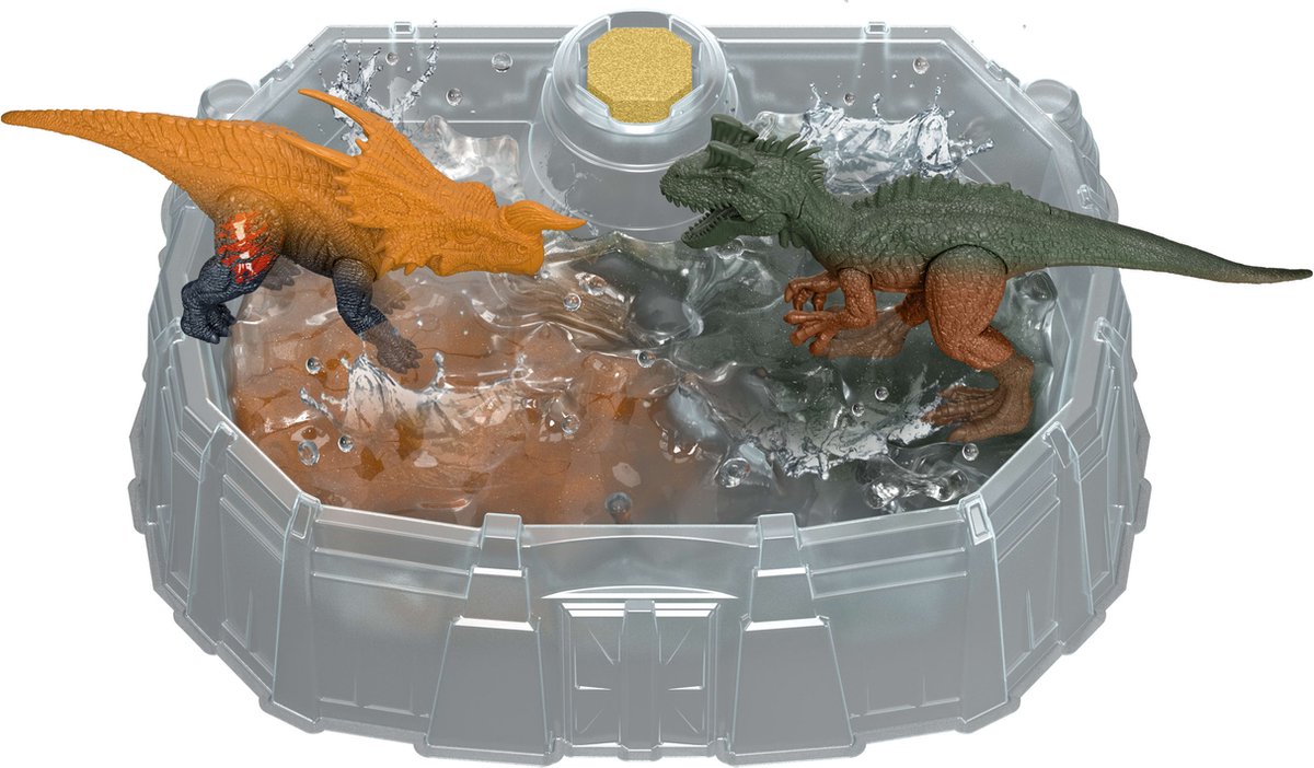 Jurassic World DINO REVEAL BATTLE PACK Piatnitzkysaurus vs. Einiosaurus, 4 jaar, Meerkleurig