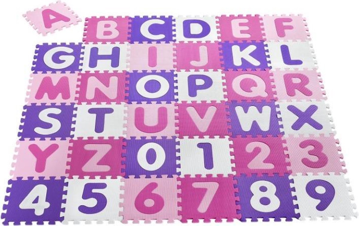 Puzzle mat 1cm dik foam Letters    1.89x1.89 mtr