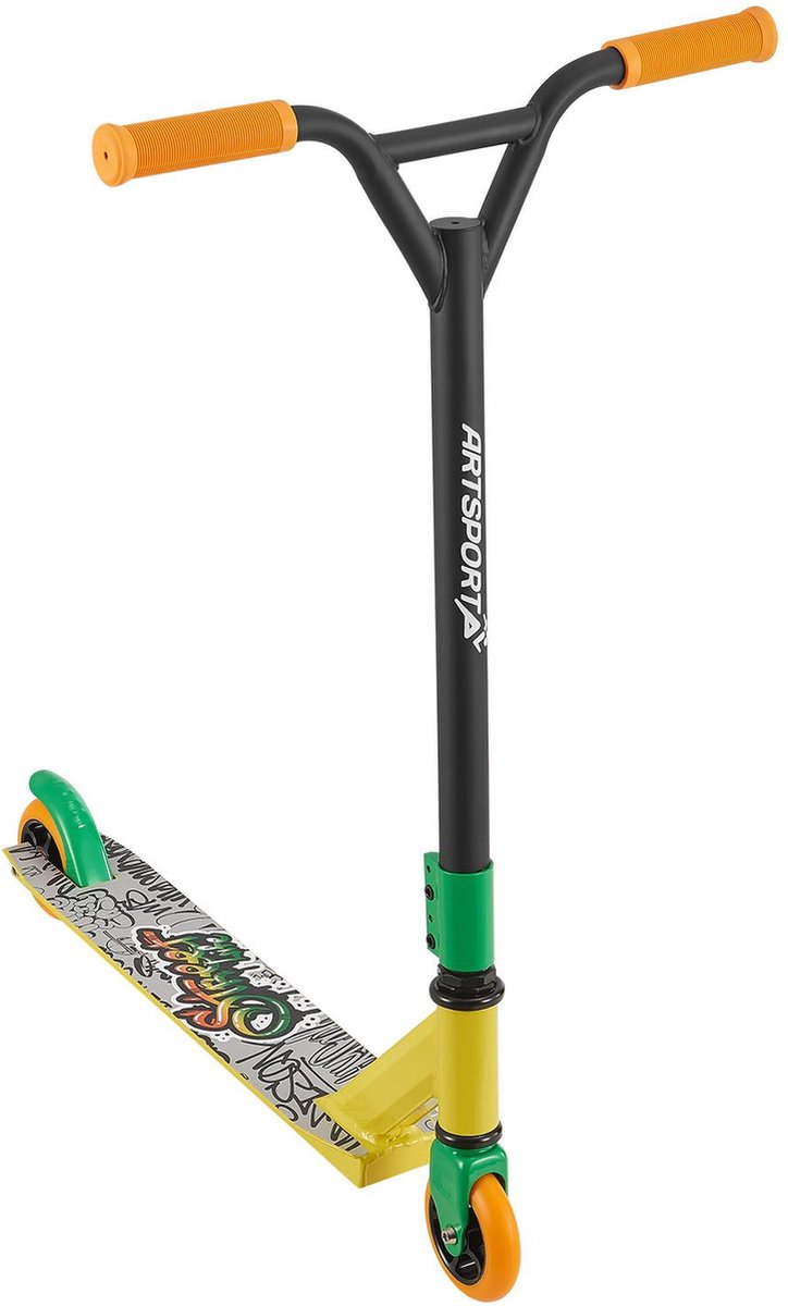 Stuntstep Street Life in zwart geel