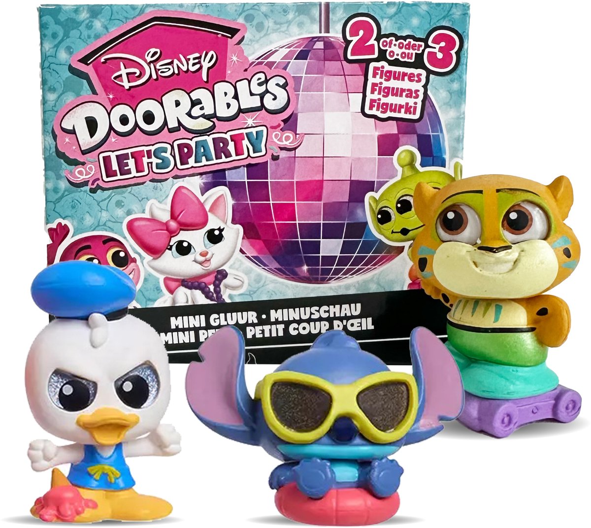 Disney Doorables Lets Party Mini Peek - 2 tot 3 verzamelbare Disney figuurtjes