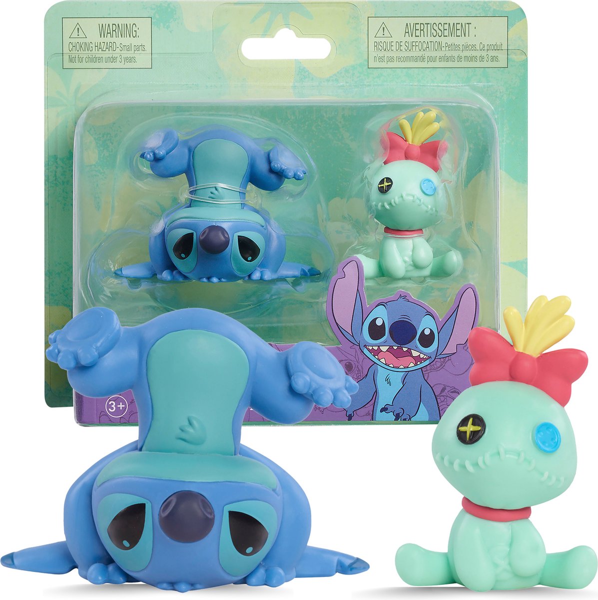 Disney Stitch - 2 Speelfiguren Scrump & Upside Down Stitch