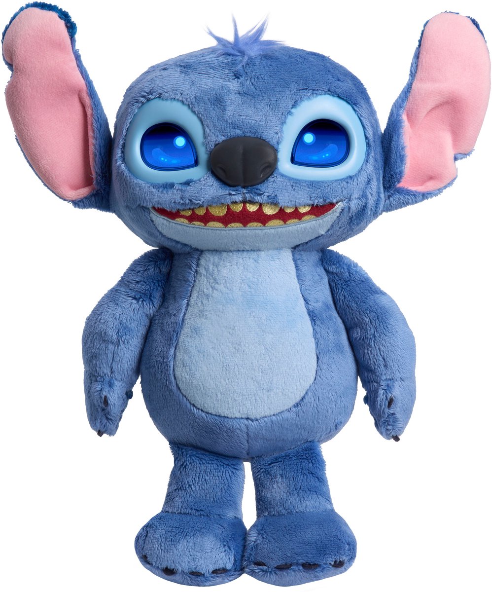Disney Stitch - Many Moods Stitch - Interactieve Pluchen Knuffel - Met Geluid & LCD-ogen