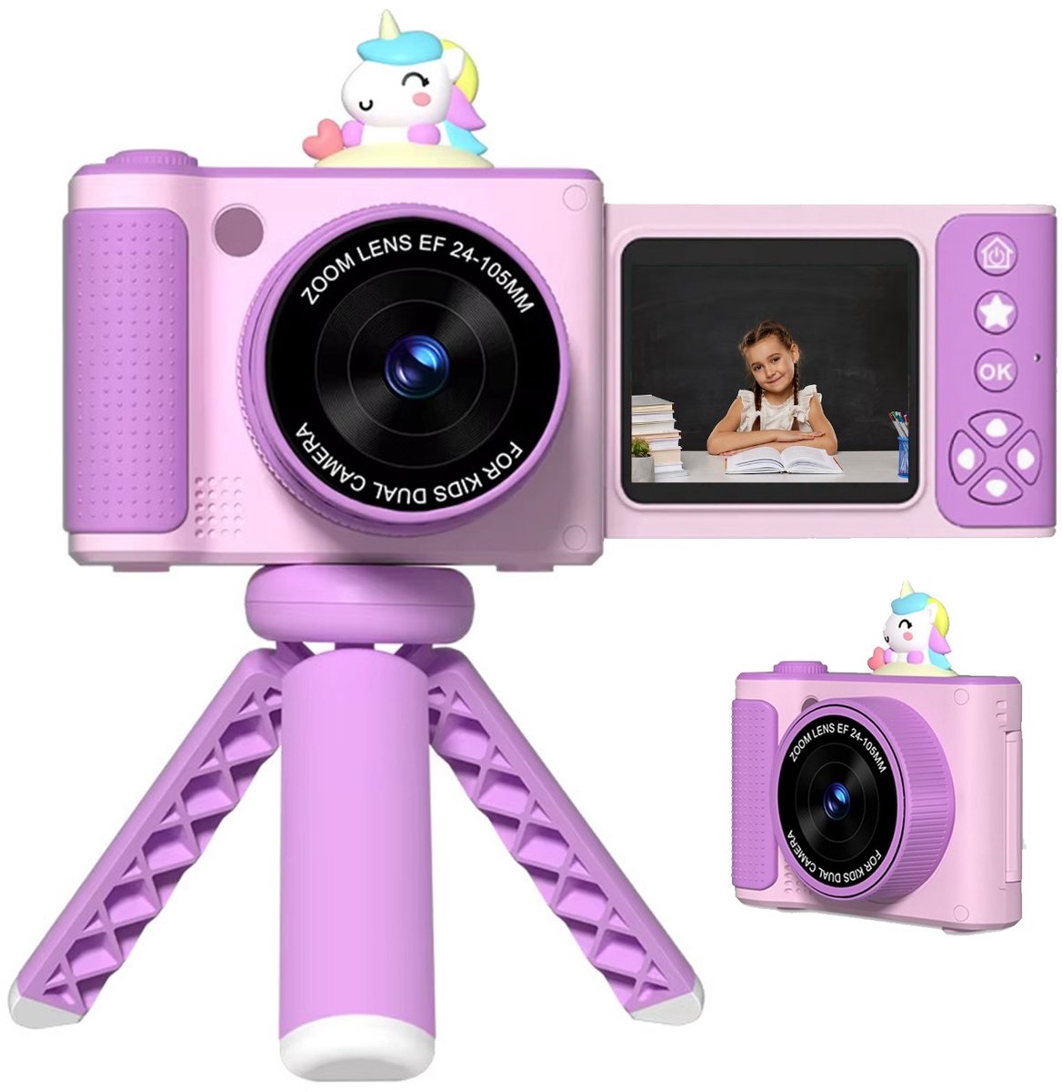 K&L Digitale Kindercamera Kids 32GB - Kinder vlog camera - Kindercameras Digitaal - Fototoestel Kinderen - Kinderfototoestel