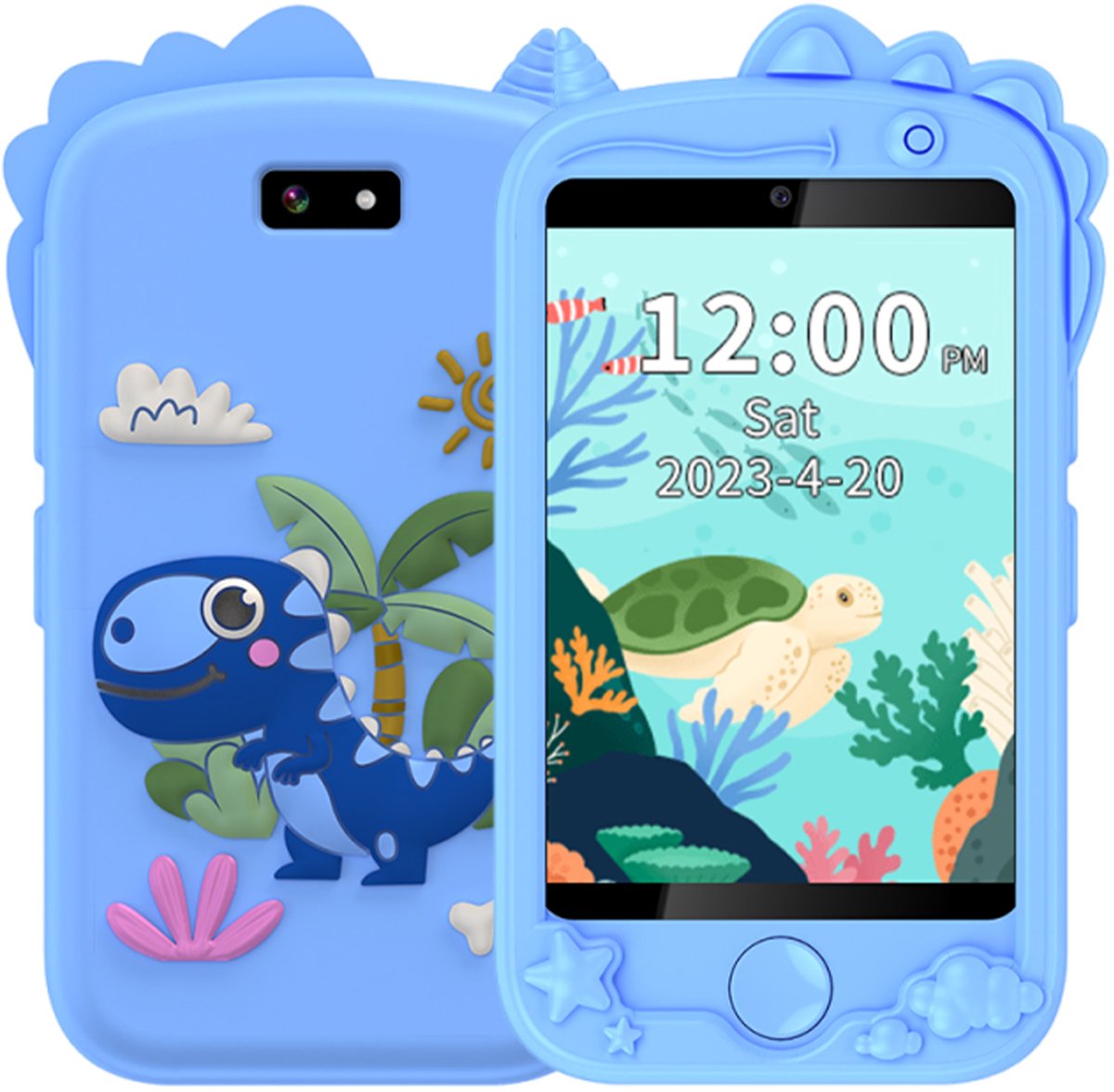   Kindertelefoon - Speelgoed Telefoon - Baby Telefoon - HD Videobellen & Stappenteller - Camera - Video - Muziek - Alarm - GPS tracker kind - SOS-Knop - 4G - Educatief Speelgoed - SIM-kaart insteekbaar - Blauw