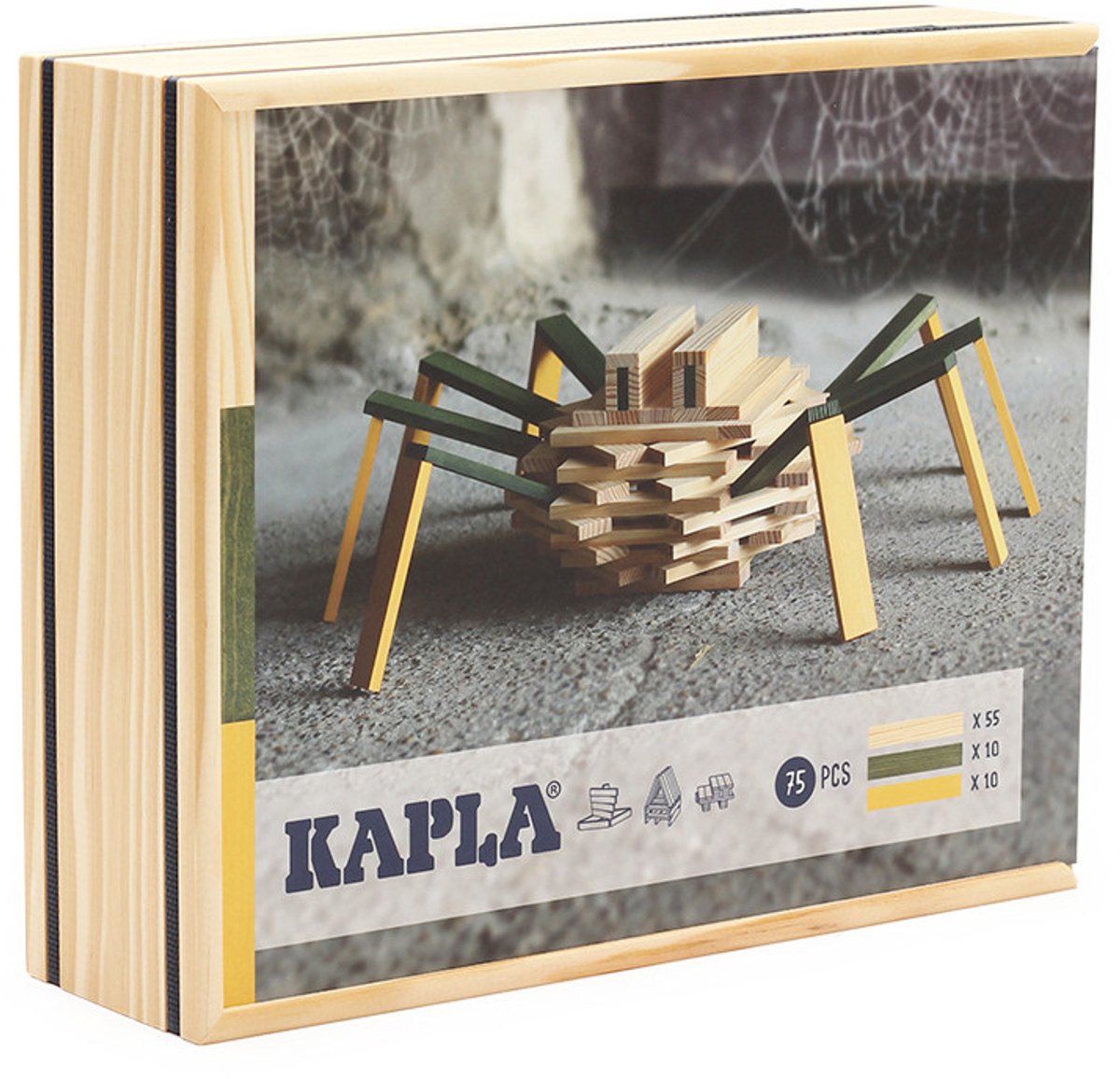 KAPLA - KAPLA Kleur - Constructiespeelgoed - 75 Plankjes
