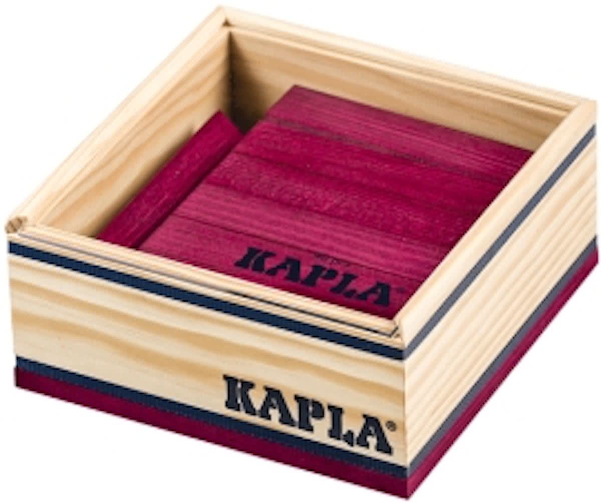 KAPLA Kleur - 40 Plankjes - Donkerrood