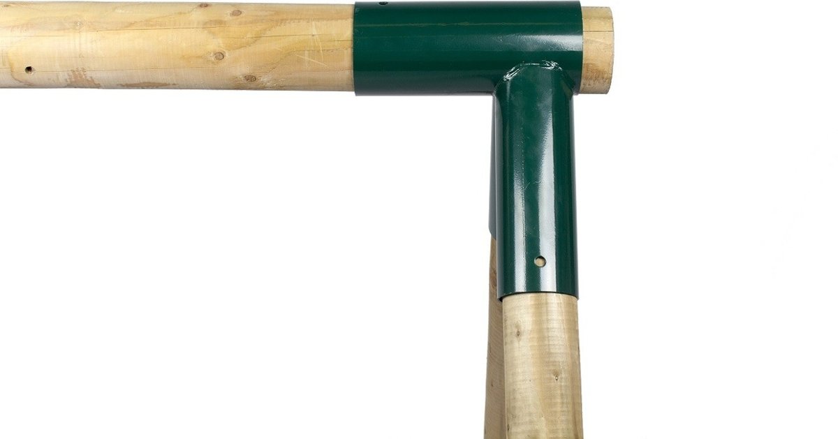 Hoekverbinding Schommel Recht rond 100/80mm groen