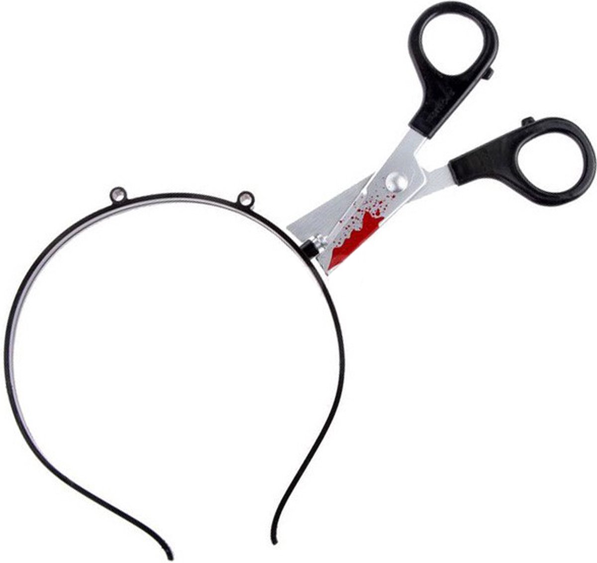 Haarband horror - diadeem schaar door het hoofd - halloween