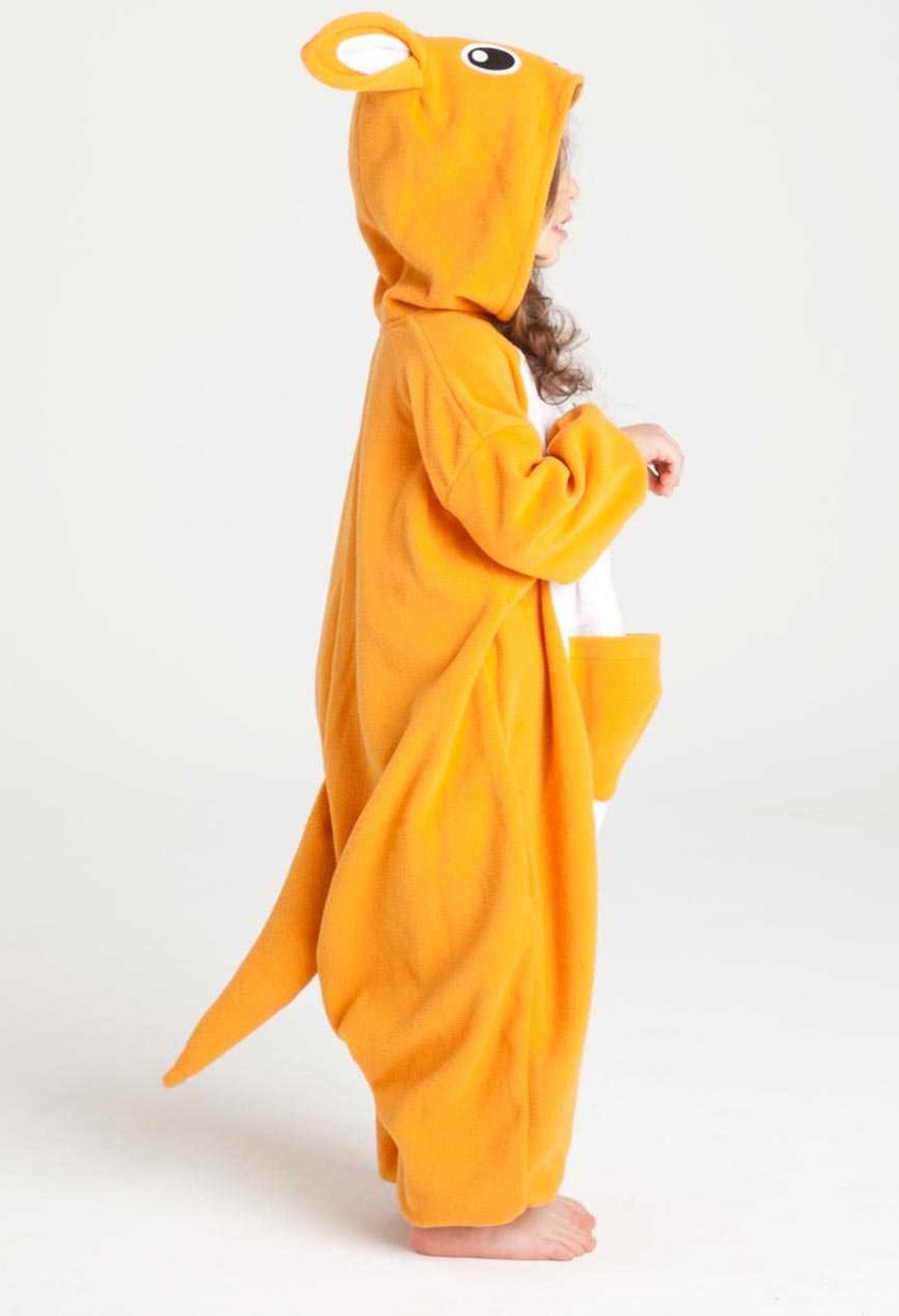 KIMU Onesie kangoeroe pak kind - maat 140-146 - kangoeroepak jumpsuit pyjama