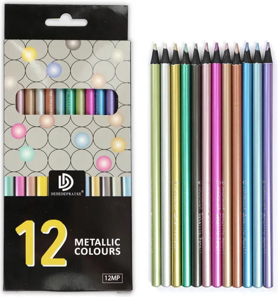 Kleurpotloden - Metallic - 12 stuks