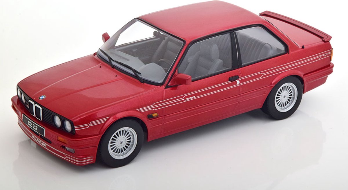 BMW Alpina C2 2.7 (E30) 1988 Rood Metallic 1-18 KK-Scale ( Metaal )