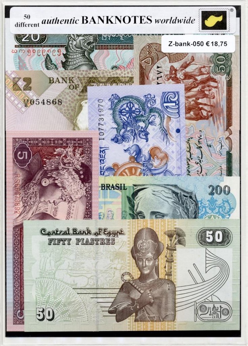 Bankbiljetten wereldwijd – 50 verschillende