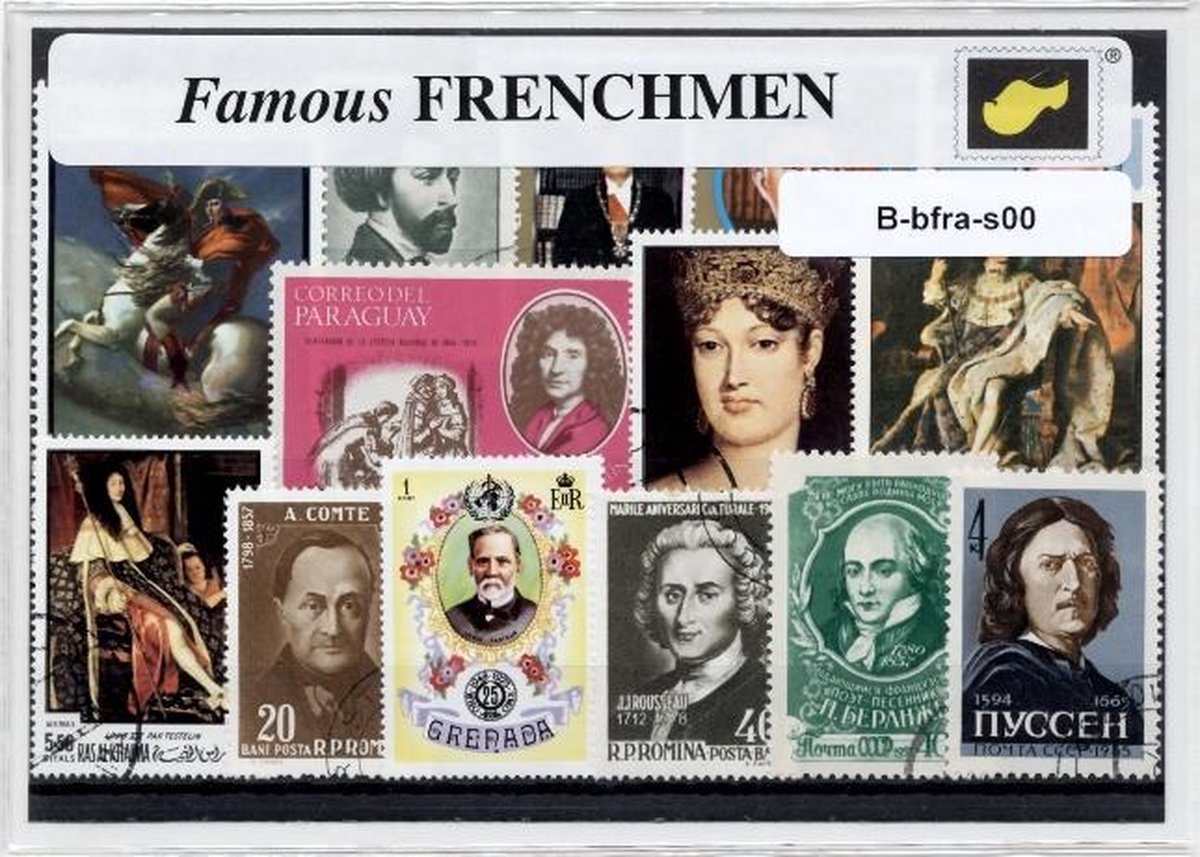 Beroemde Franse personen – Luxe postzegel pakket (A6 formaat) - collectie van verschillende postzegels van Beroemde Franse personen - kan als ansichtkaart in een A6 envelop. Authentiek cadeau - cadeau - geschenk - frankrijk - parijs - frans