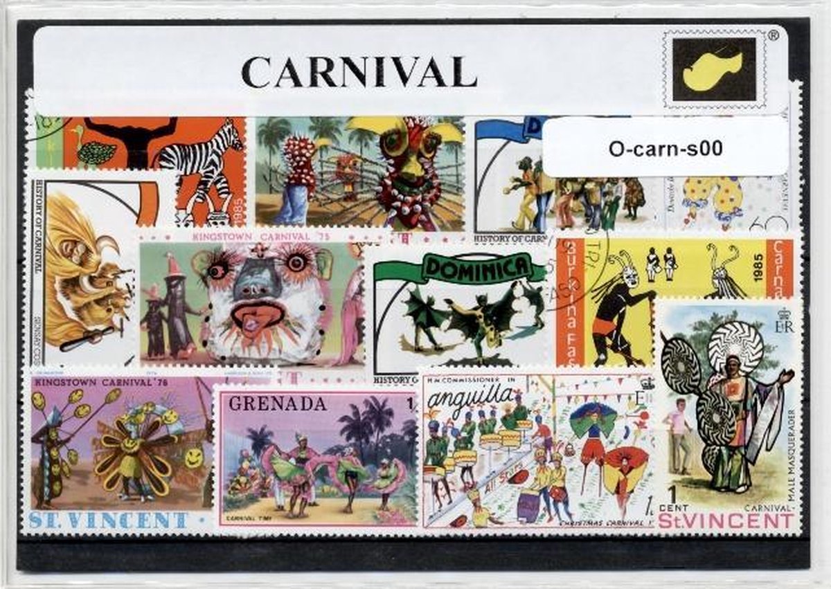 Carnaval – Luxe postzegel pakket (A6 formaat) : collectie van verschillende postzegels van carnaval – kan als ansichtkaart in een A6 envelop - authentiek cadeau - kado - geschenk - kaart - feest - optocht - zuiden - parade - praalwagens - alaaf