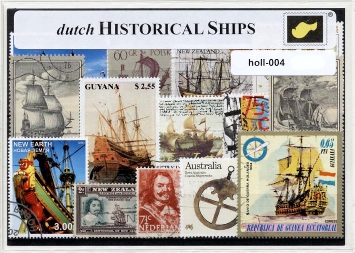 Dutch historical ships - Typisch Nederlands postzegel pakket & souvenir. Collectie van verschillende postzegels van Nederlandse historische schepen – kan als ansichtkaart in een A6 envelop - authentiek cadeau - kado - kaart - VOC - 17e eeuw