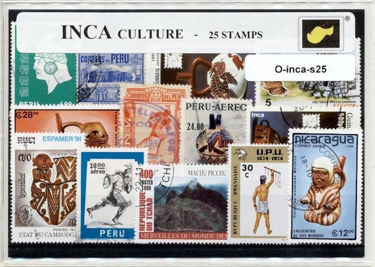 Incas – Luxe postzegel pakket (A6 formaat) : collectie van 25 verschillende postzegels van Incas – kan als ansichtkaart in een A6 envelop - authentiek cadeau - kado - geschenk - kaart - Machu Picchu - indianen - peru - volk - andes - sapa inca