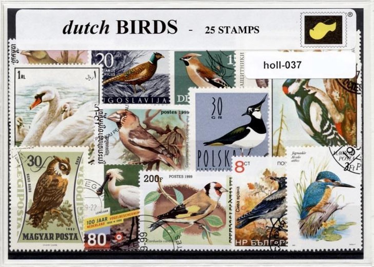 Nederlandse Vogels - Typisch Nederlands postzegel pakket & souvenir. Collectie van 25 verschillende postzegels van Nederlandse vogels – kan als ansichtkaart in een A6 envelop - authentiek cadeau - kado - kaart - vogel - holland - dutch - birds