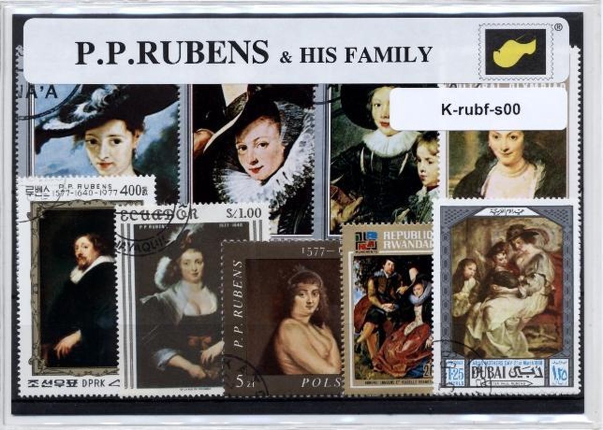 Rubens & Familie – Luxe postzegel pakket (A6 formaat) : collectie van verschillende postzegels van Rubens & Familie – kan als ansichtkaart in een A6 envelop - authentiek cadeau - kado - geschenk - kaart - Vlaamse schilder - barok - 17e eeuws