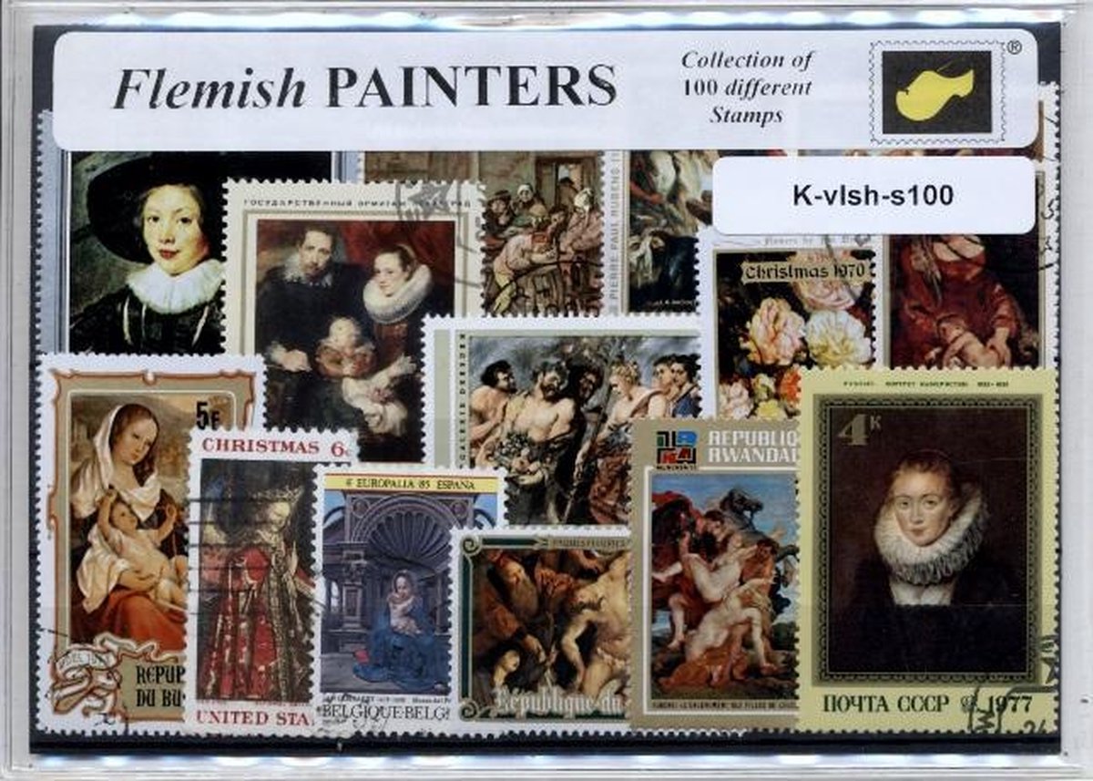 Vlaamse schilders – Luxe postzegel pakket (A6 formaat) : collectie van 100 verschillende postzegels van Vlaamse schilders – kan als ansichtkaart in een A6 envelop - authentiek cadeau - kado - geschenk - kaart - Belgische - Belgie - Vlaams