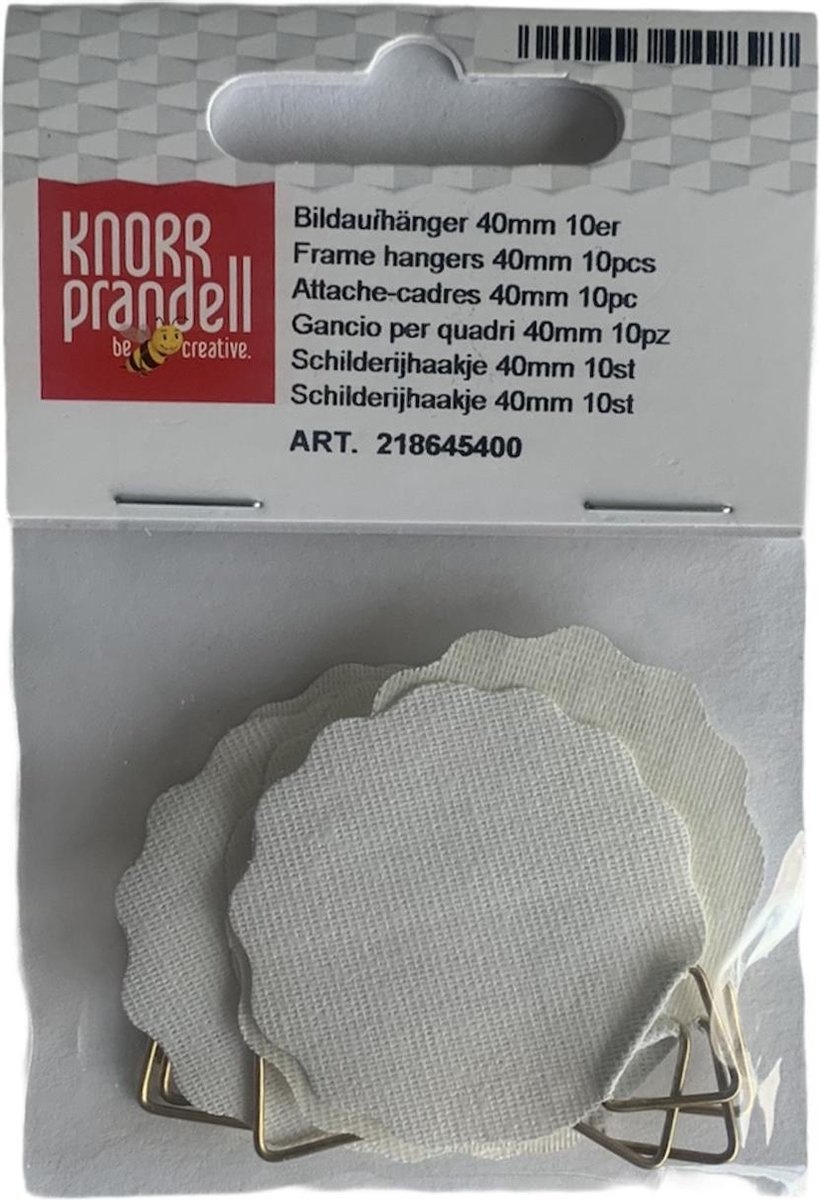 Schilderij haakjes-plakbaar- 40mm -10 stuks