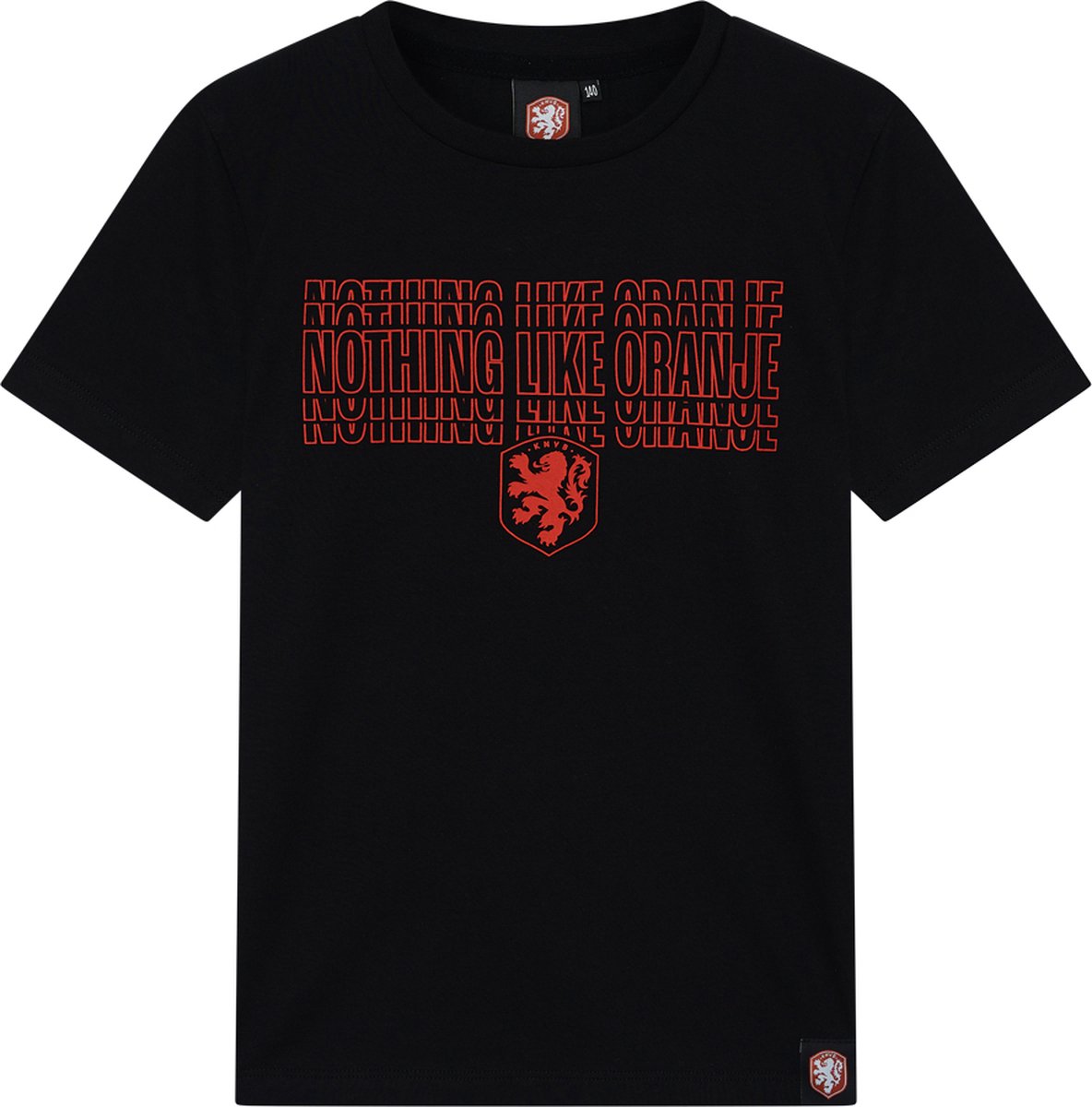Nederlands Elftal T-Shirt Kinderen - Zwart - Maat 164 - EK 2024 - KNVB - Holland Shirt Kids