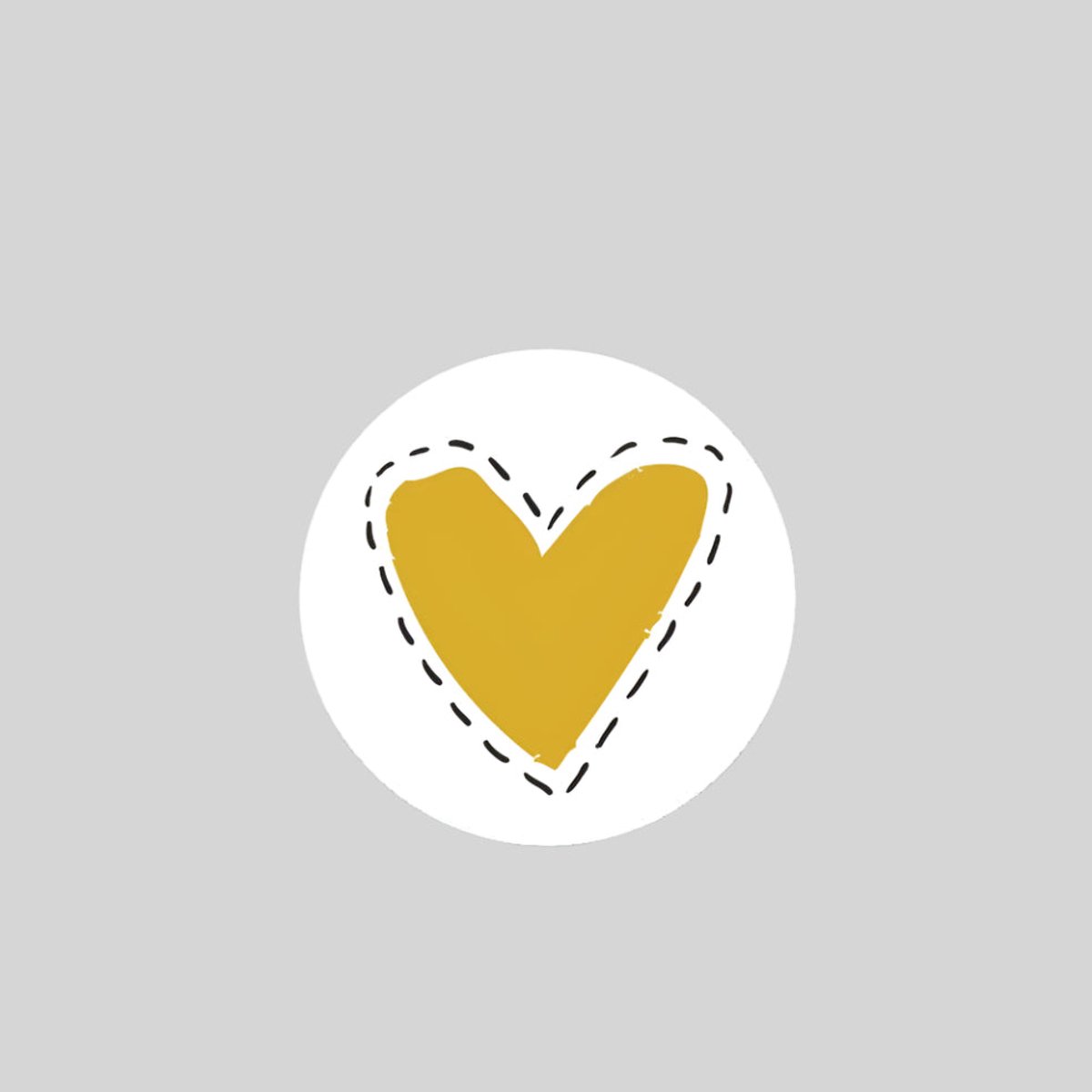 Etiket Gouden Hart - 500 Stuks - Multifunctionele Sluitzegels 500st.