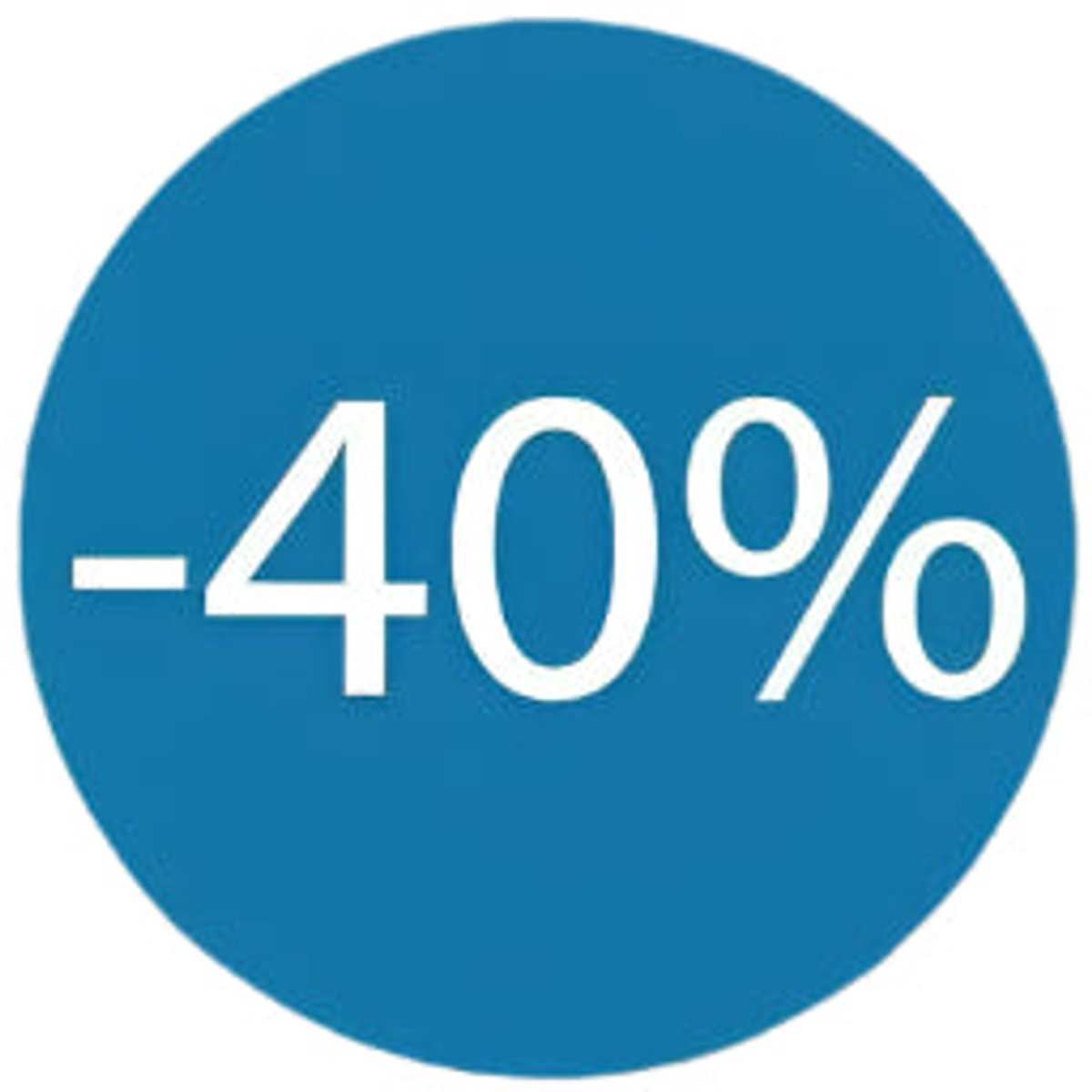 Korting sticker Mini -40% -Sticker-Etiket- 500st.