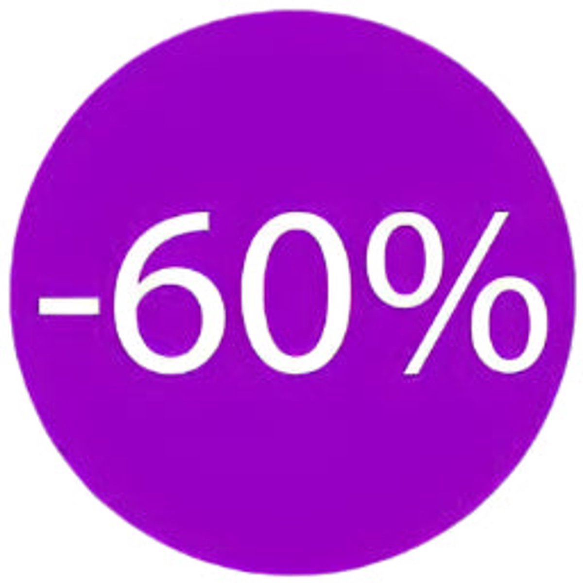 Korting sticker Mini -60% -Sticker-Etiket- 500st.