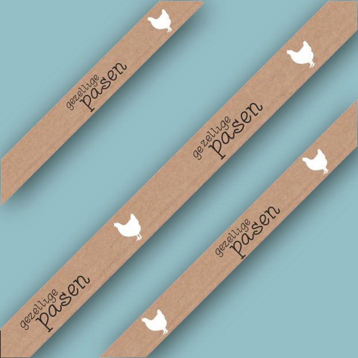 Papieren tekstlint Gezellige Pasen