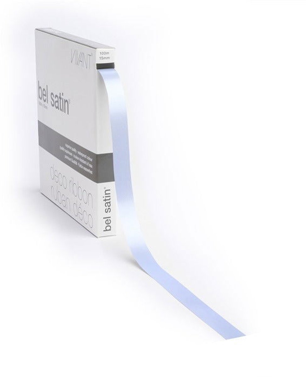 Poly Satijnlint IJsblauw - 25 mm / 100 mtr.