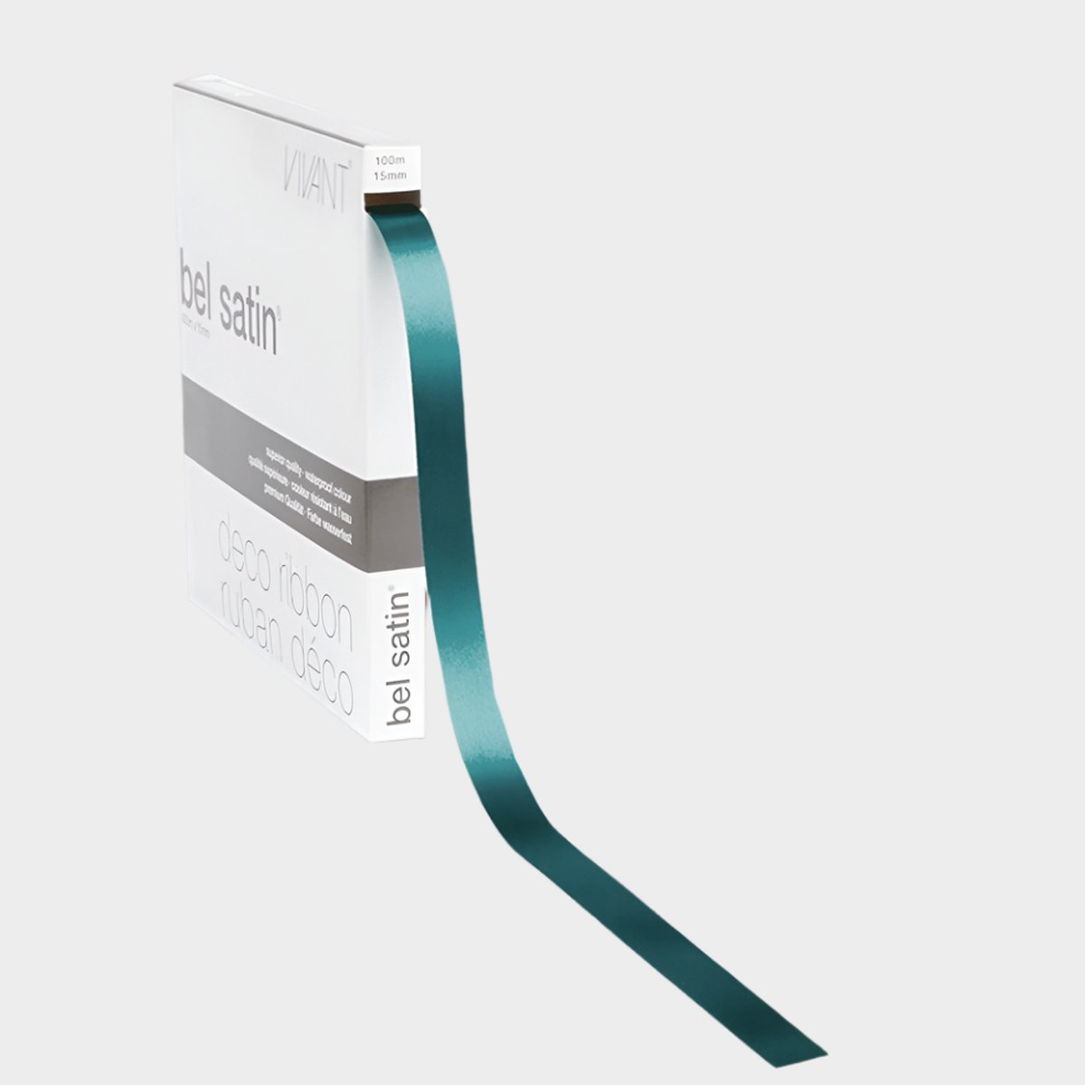 Poly Satijnlint Petrol - 10 mm / 100 mtr.