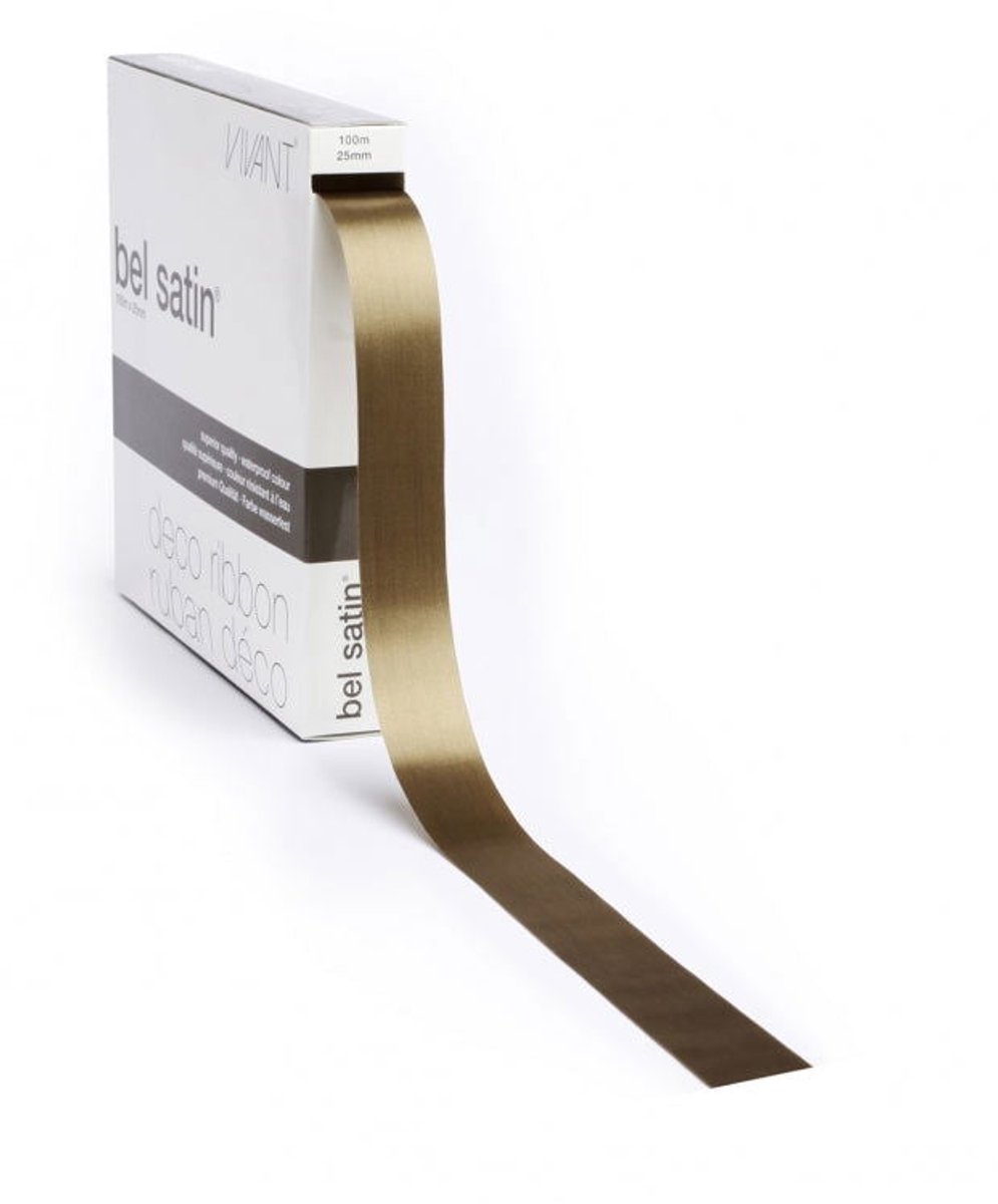 Poly Satijnlint Zand - 15 mm / 100 mtr.