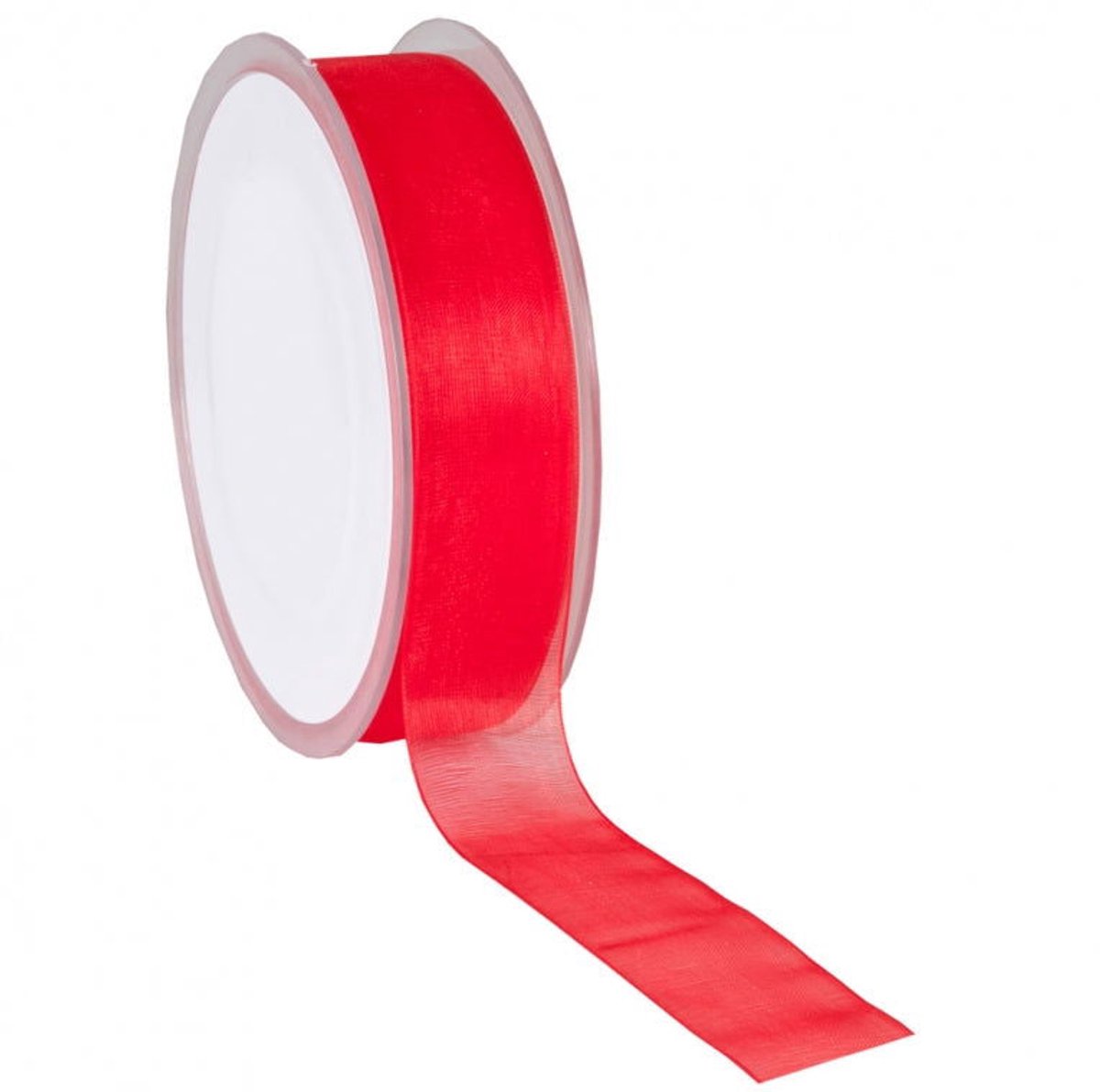 Rood Organza lint 15 mm / 50 mtr.