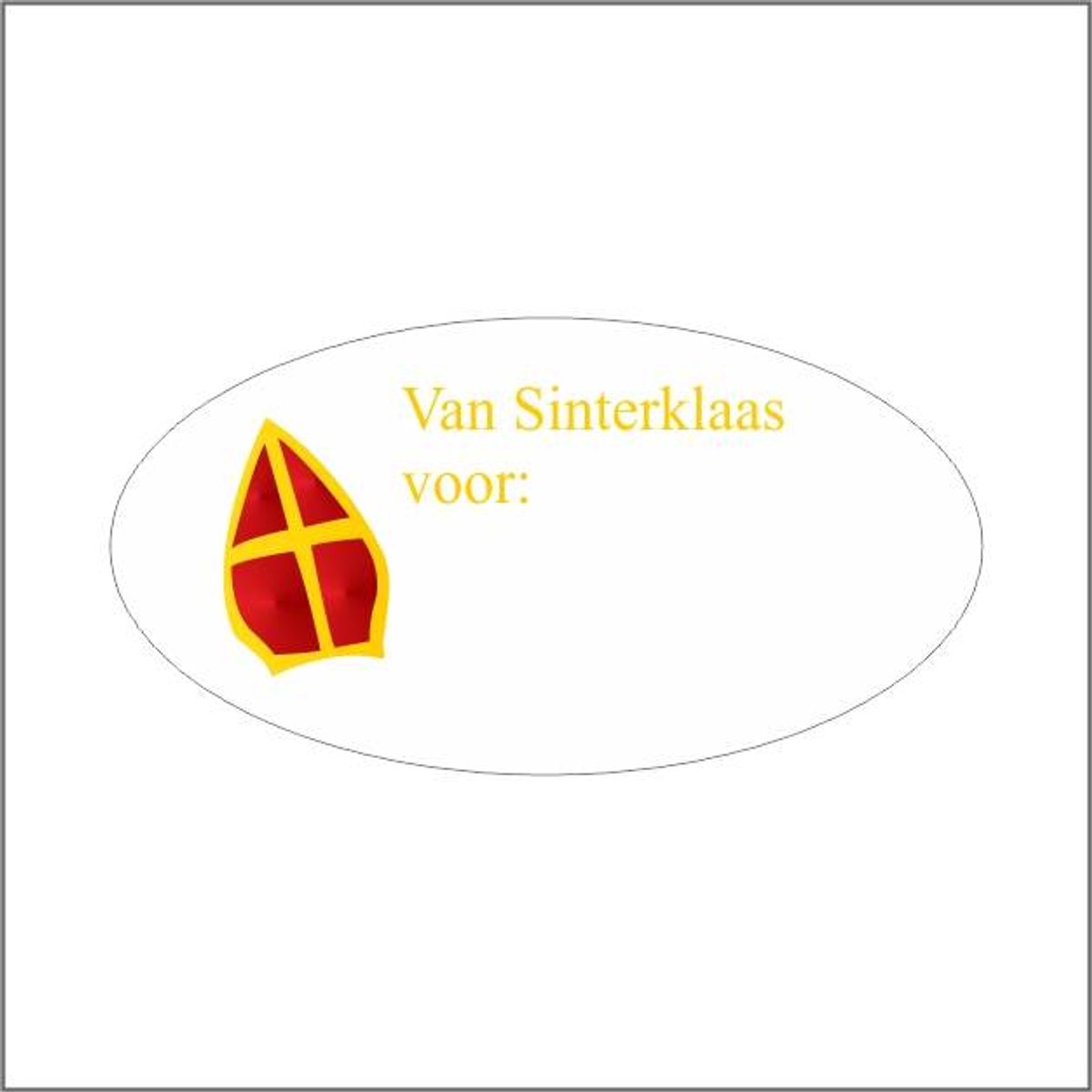 Sint Wensetiketten Hoogglanzend – 40x20mm / 500 Stuks