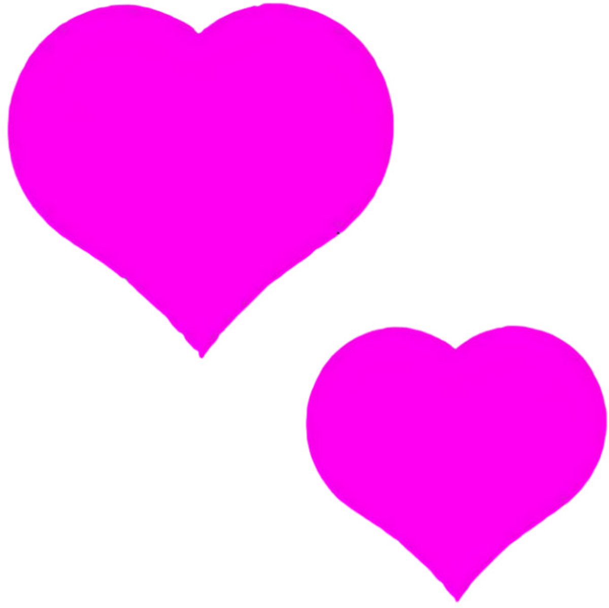 Sluitsticker Hart Fluor Roze -Sticker-Etiket- klein hart / 500st.