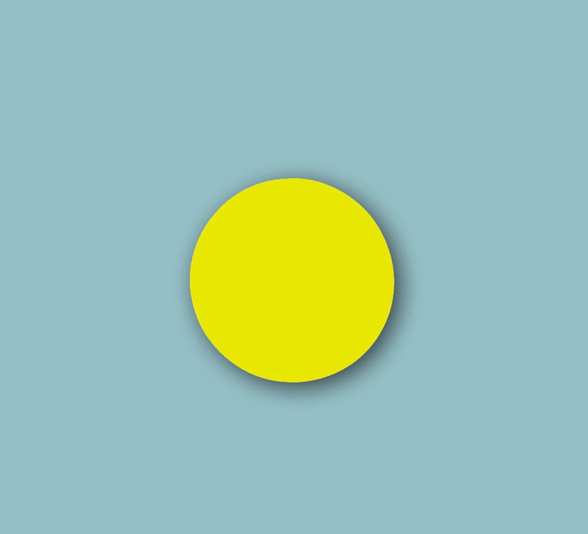 Sluitsticker rond fluor geel -Sticker-Etiket- 25 mm rond / 1000st.