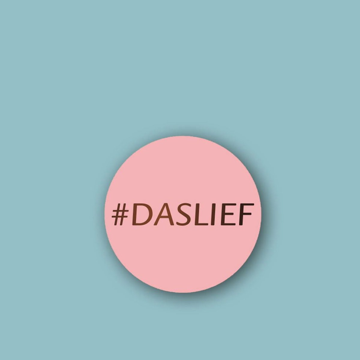 Wensetiket Das Lief -Sticker-Etiket- 39mm / rol 500 st.