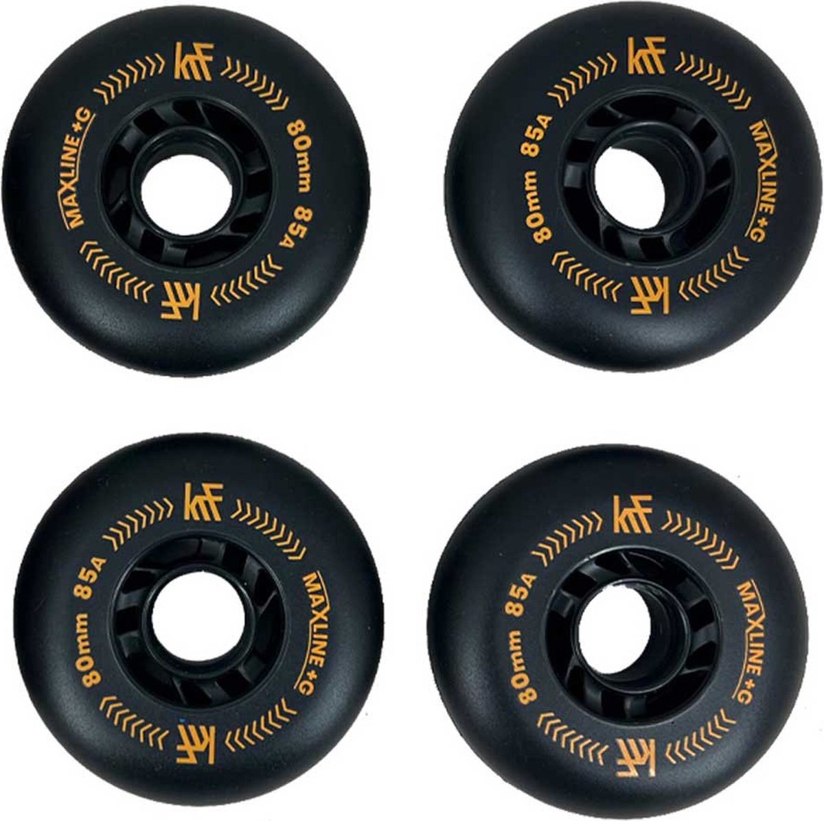 Krf Maxline+g Schaatswielen 4 Eenheden Goud 80 mm / 85A