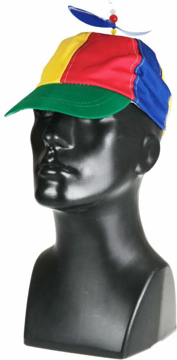 Helikopterpet - propeller - gekleurd - voor volwassenen - polyester - propellerpet