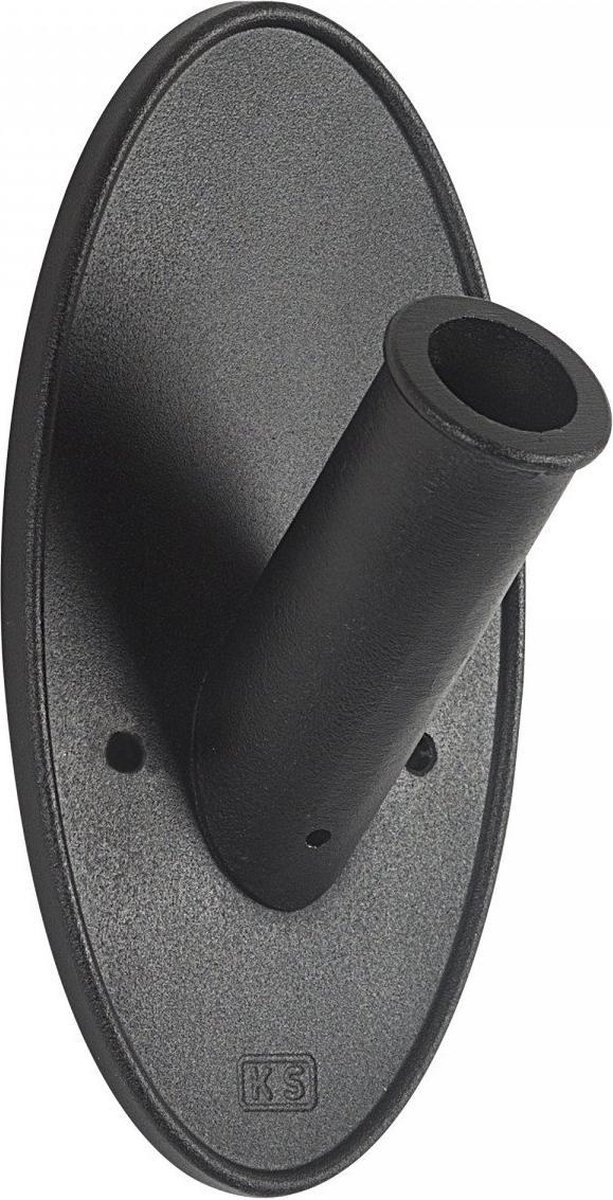 KS Verlichting Vlaggenstokhouder ovaal Zwart